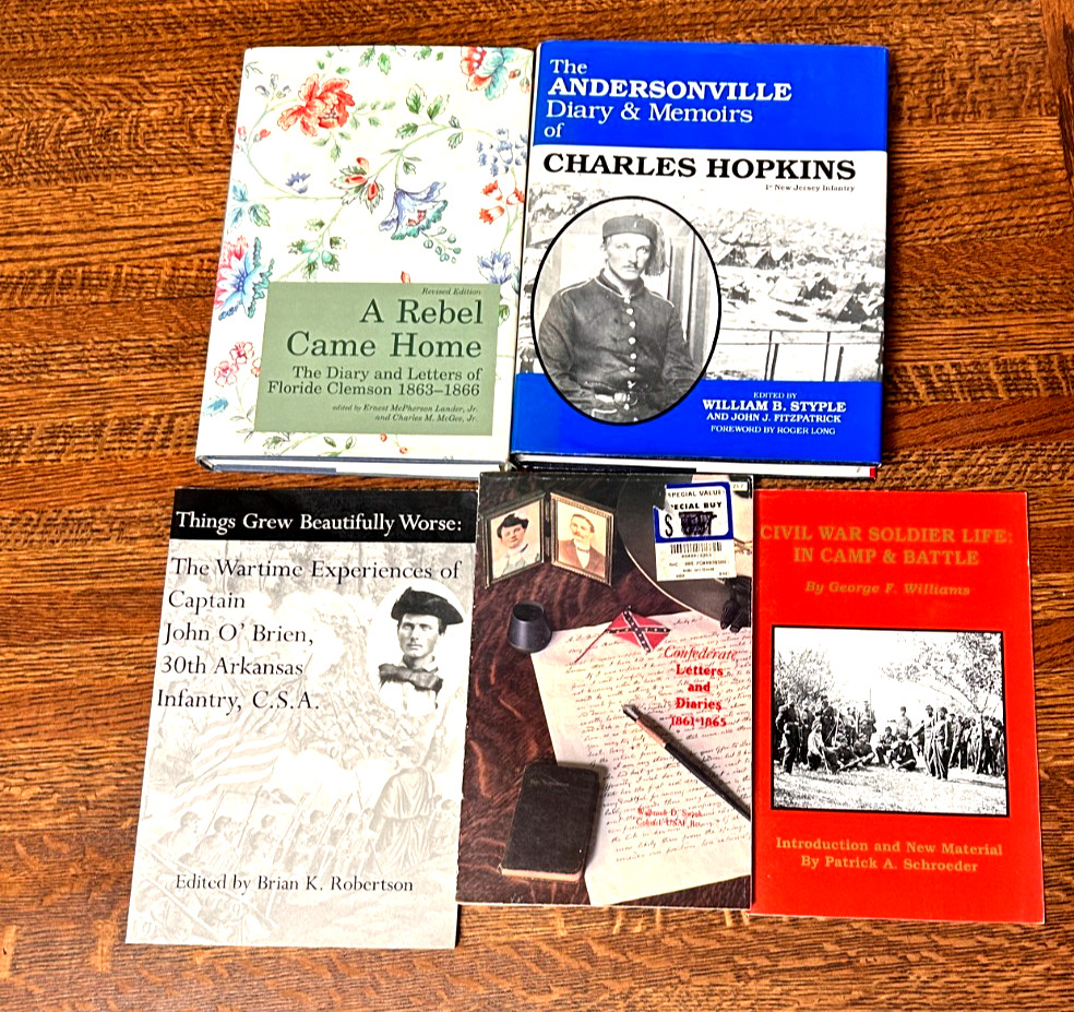 Letters; Diaries, Memoirs Civil War O'Brien; Williams; Clemson; Hopkins Lot of 5