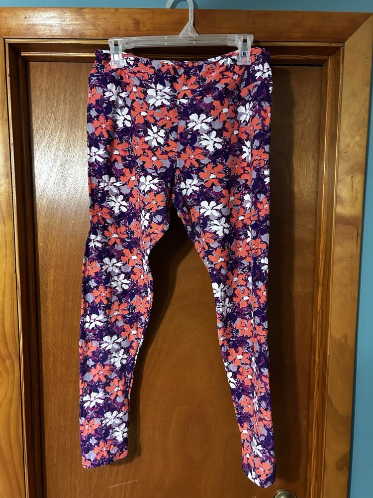 Lularoe TC Tall And Curvy Floral Pattern Stretch Leggings for Women