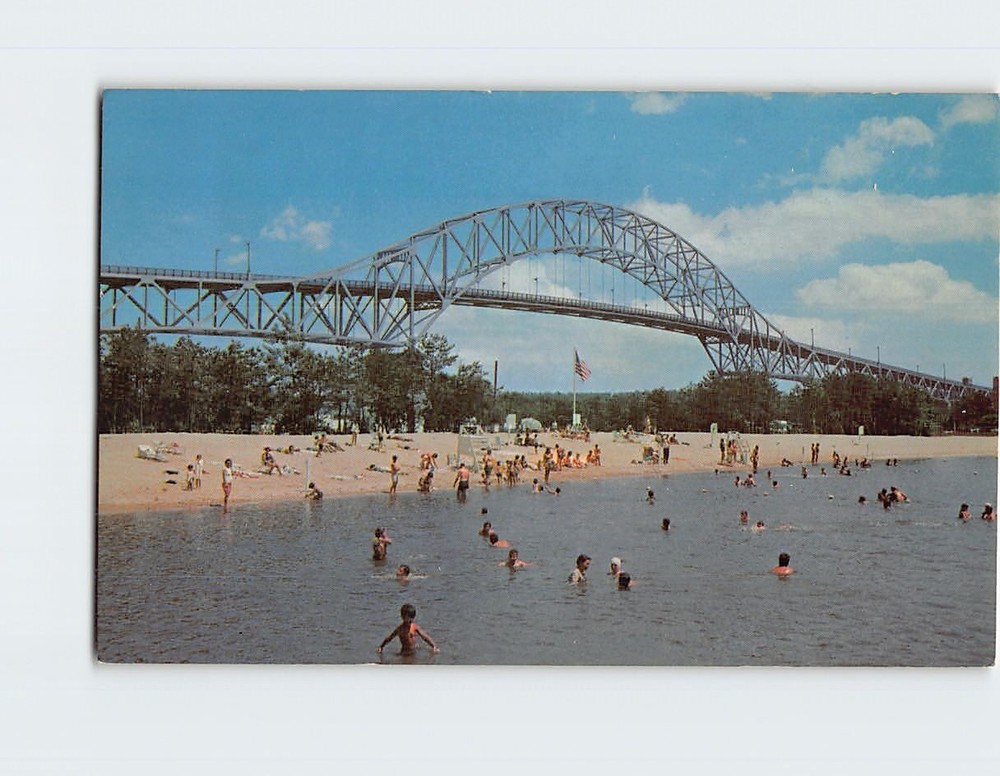 Postcard Beach Scene Bourne Scenic Park Bourne Cape Cod Massachusetts USA