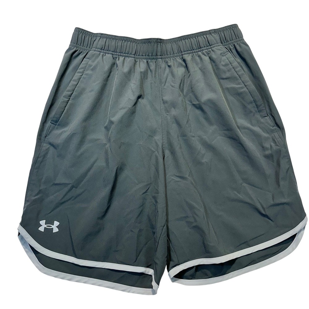 Under Armour Athletic Shorts Mens Large Gray Loose Fit Performance Gym Running