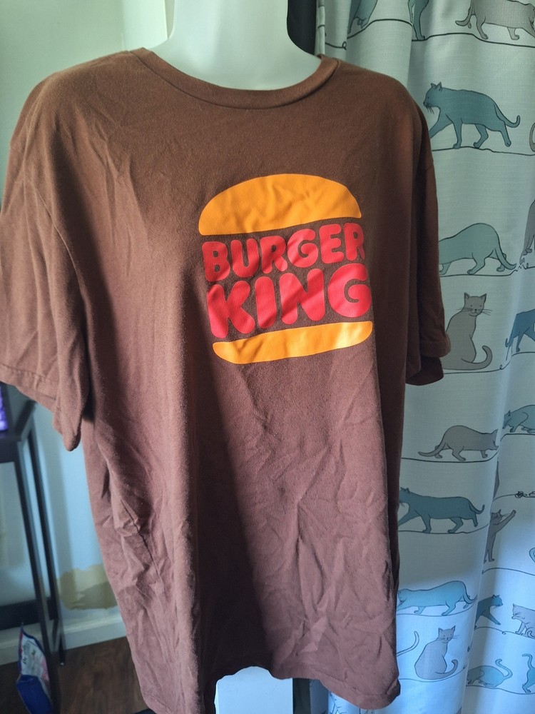 Brown Burger King Crew T-Shirt – XL Size Comfort Fit