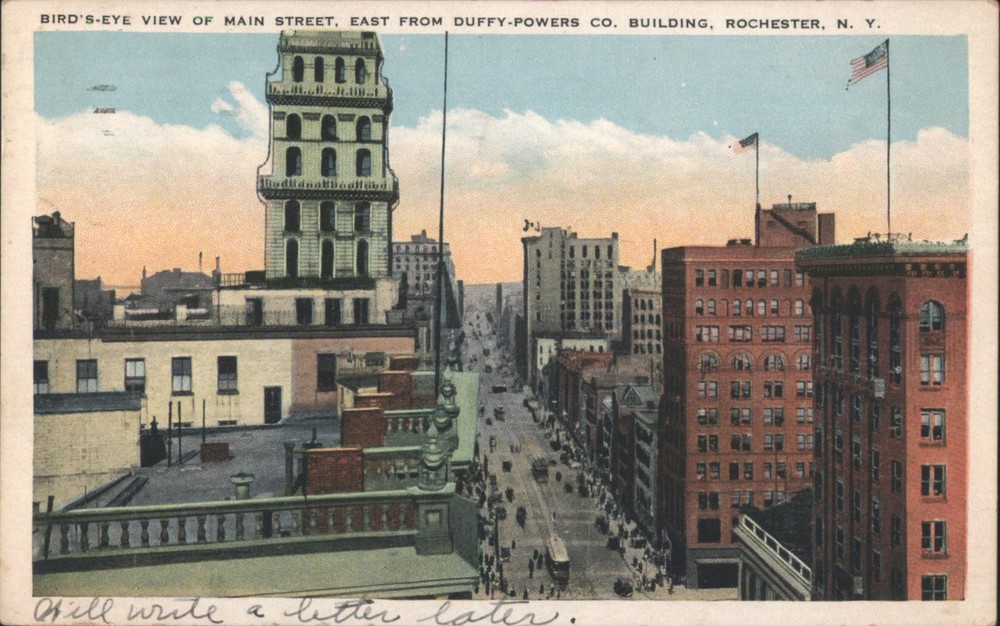 Rochester, NY New York Main Street East from Duffy-Powers Co. Building 1924