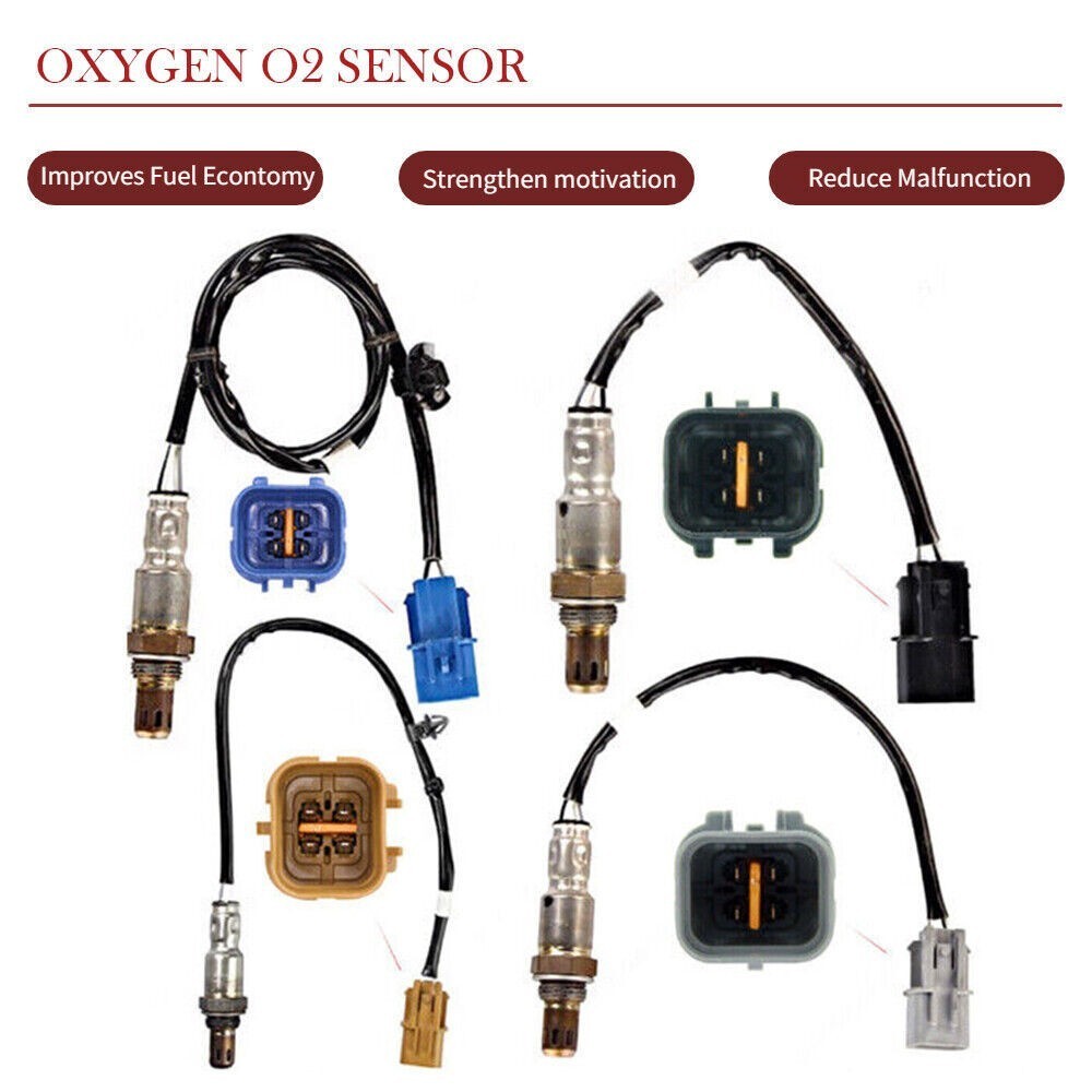 4PCS Oxygen O2 Sensor Upstream+Down For 2011-2018 Kia Sorento & Hyundai Santa Fe