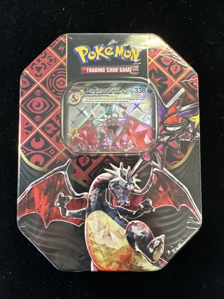 Pokémon Scarlet & Violet Paldean Fates Tin Charizard ex Shiny Promo. Sealed