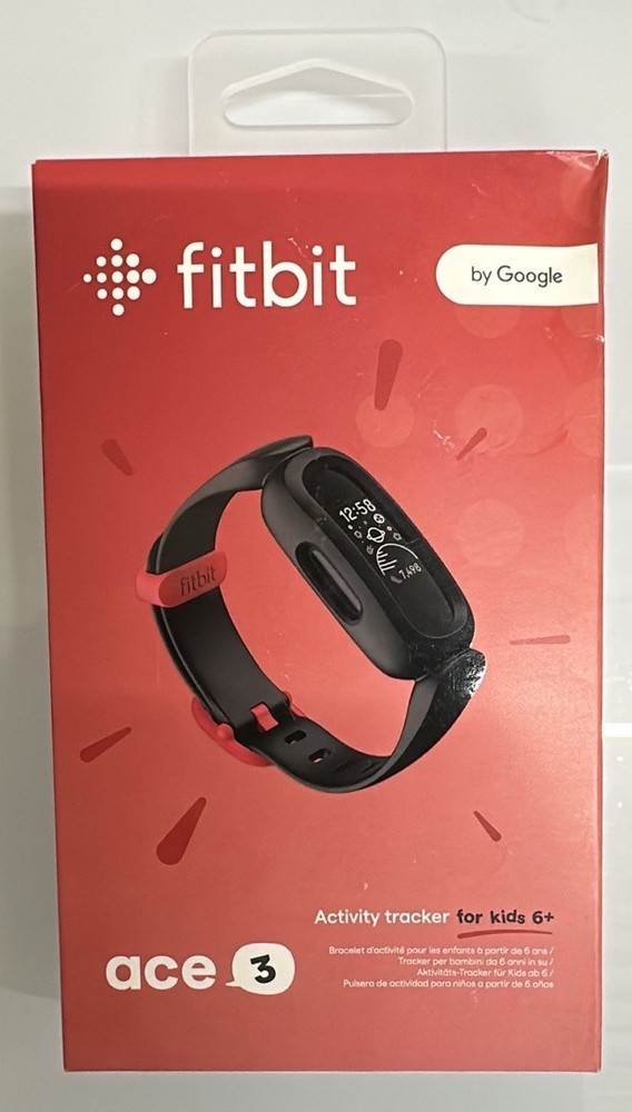Fitbit Fitness Tracker Ace 3 for Kids 8 Days Battery Life - Black / Sport Red™-image