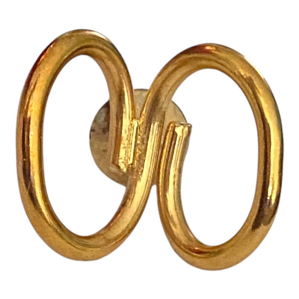 Stylish Gold-Tone Abstract Tie Tack Lapel Pin B598 for Men-image