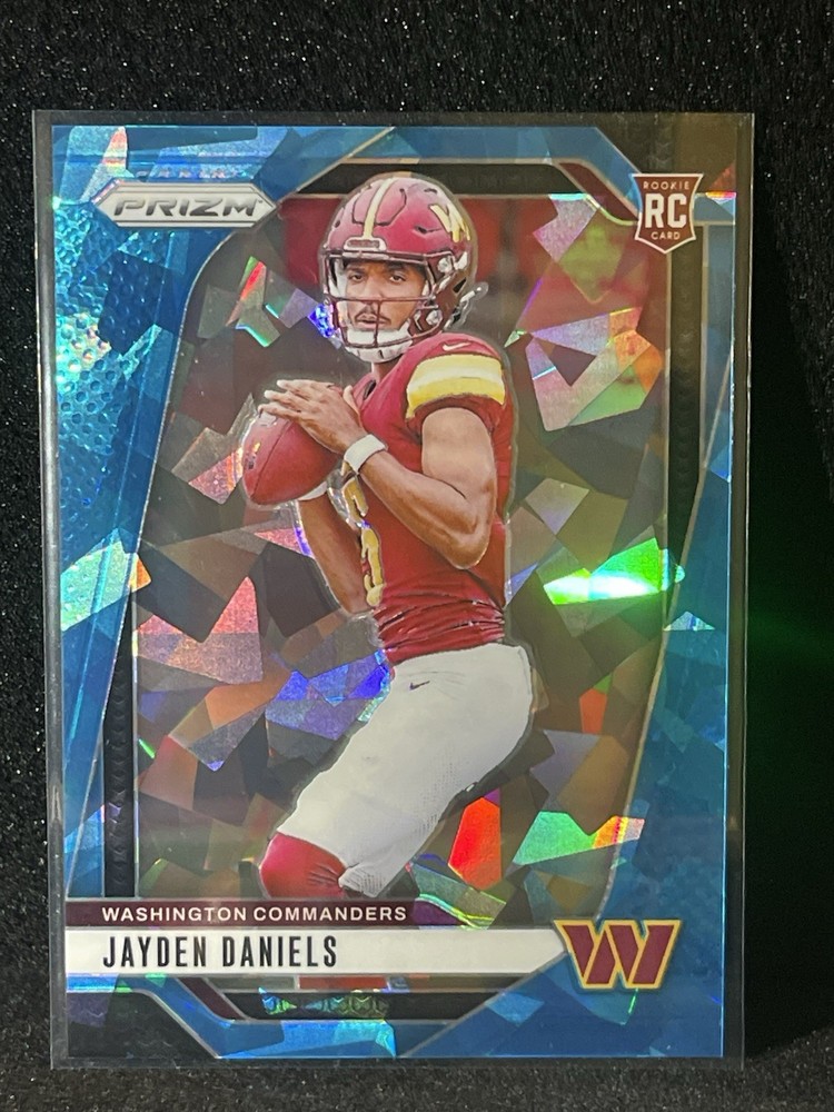 2024 Panini Prizm - Rookies Jayden Daniels #347 Blue Ice Prizm /99 (RC)