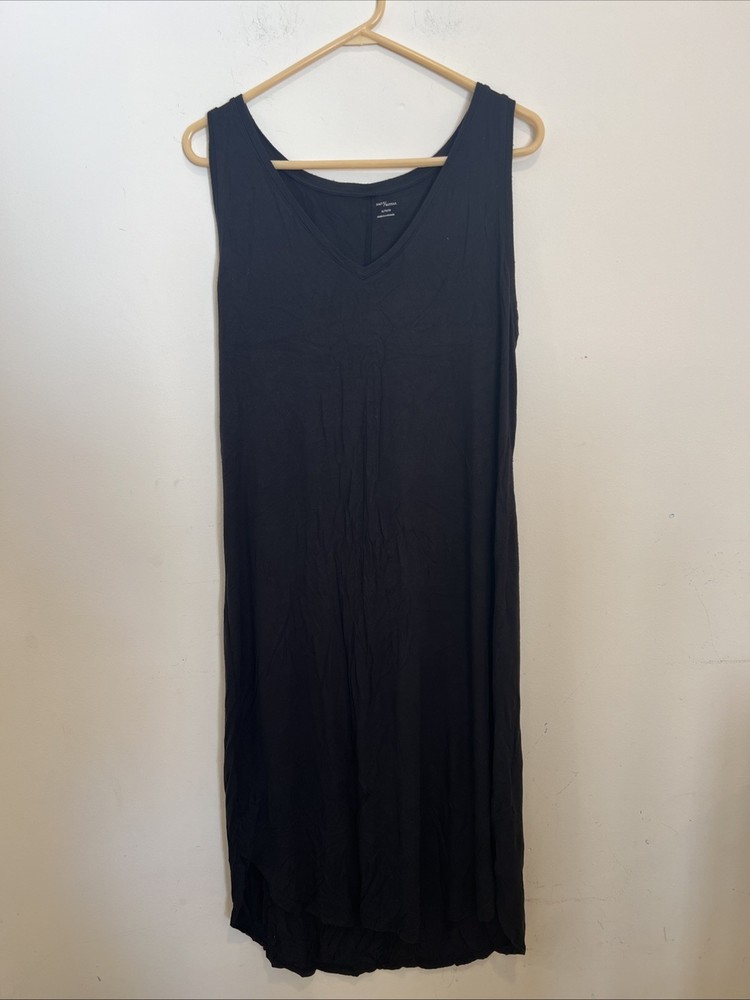 Daily Ritual Women’s Sleeveless V-neck Black Maxi Dress Size XL