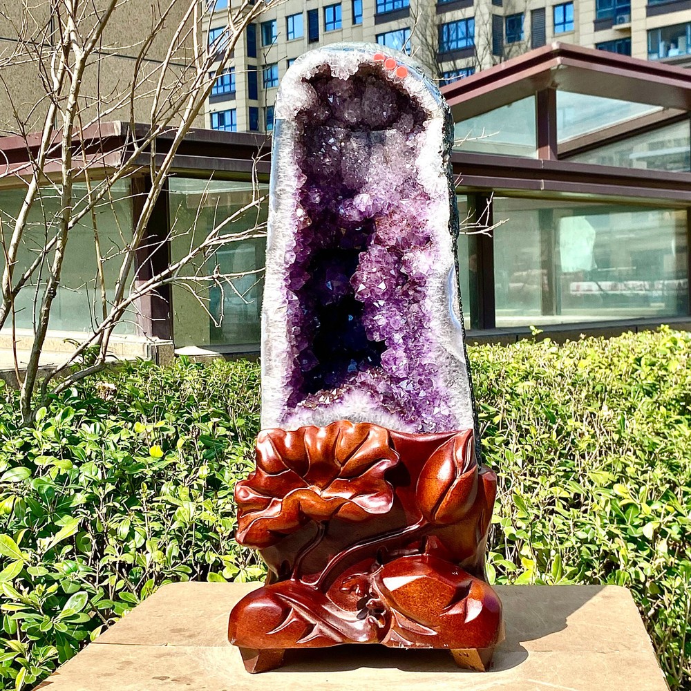 39.23LB Natural Uruguayan Amethyst Quartz Cave Geode Crystal Specimen Healing