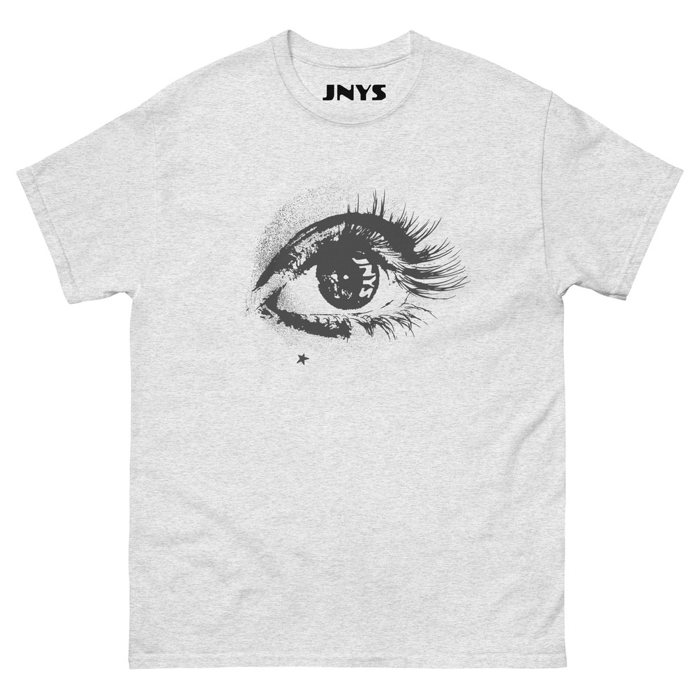 JNYS Abstract Eye Monochrome Graphic T-shirt-image