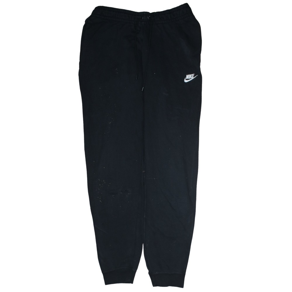 Nike Mens Joggers Black Fleece Elastic Waist Tapered Leg Embroidered Logo S