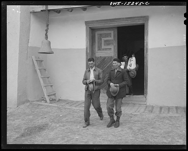 Photo:Trampas New Mexico 1943 Men Carrying Santos from Church Mission