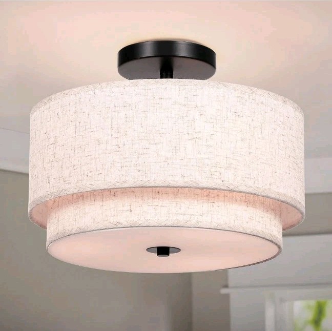 3 Light Semi Flush Mount Ceiling Light Modern Close to Ceiling Light Fixture ...