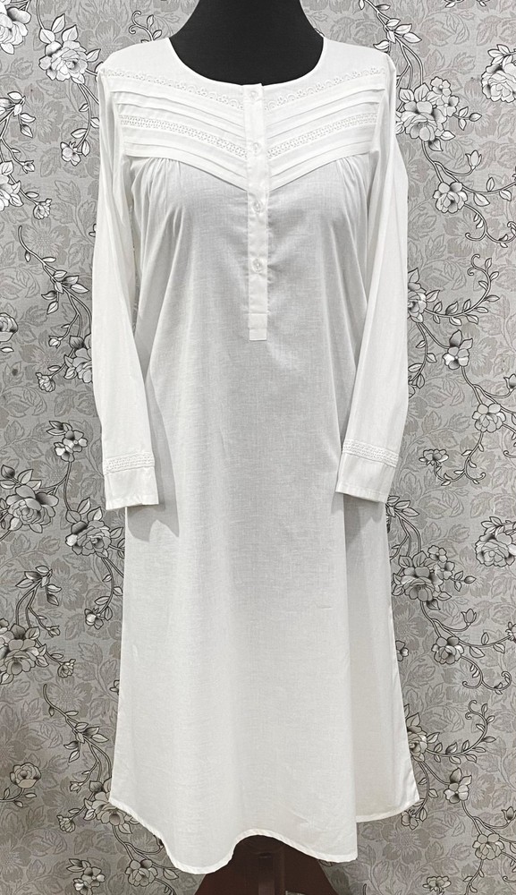 SoieRose Victorian Cotton Nightgown – SR-1191 – Long Sleeve Sleepwear