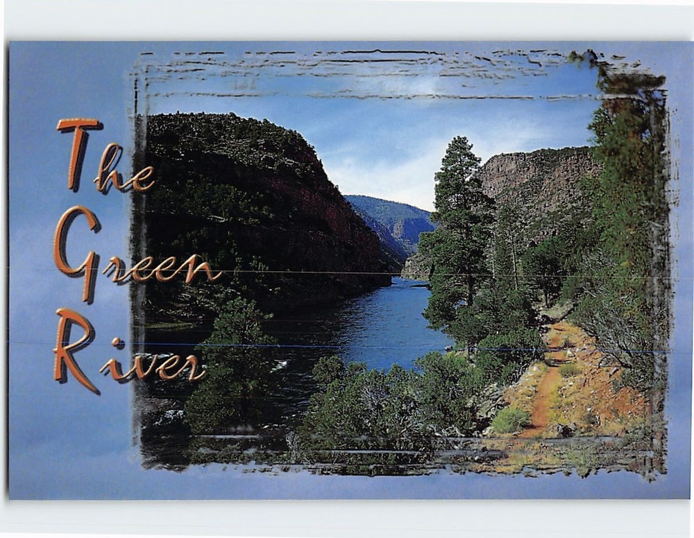 Postcard Green River Flaming Gorge Dam Utah USA