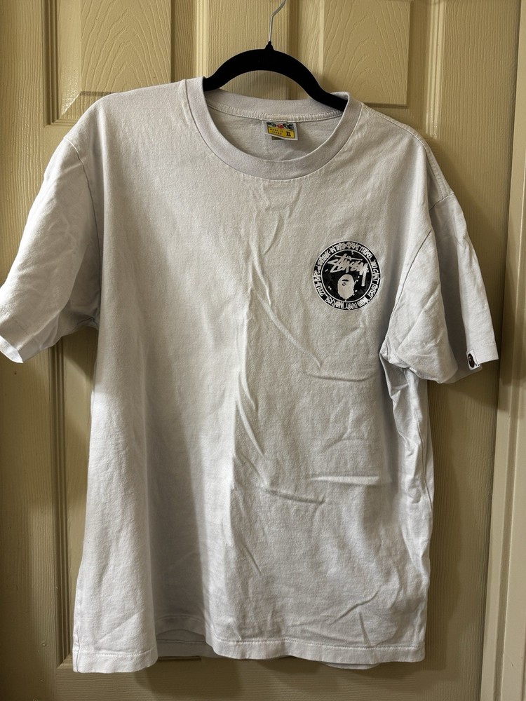 Bape X Stussy 2013 FW White XL Rare Collab Tee