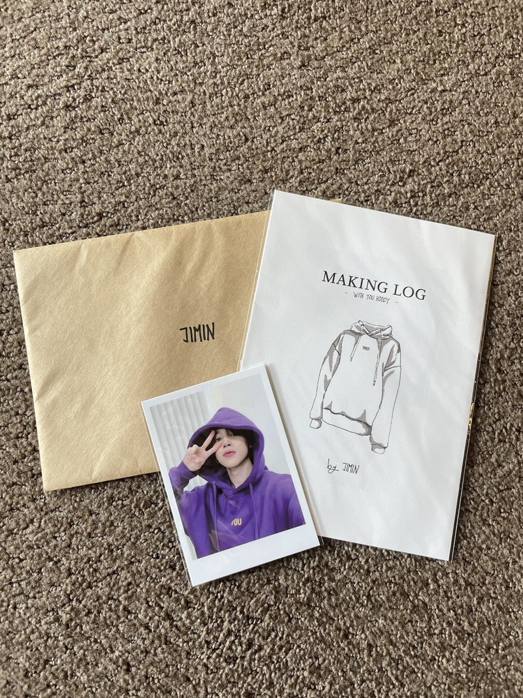 BTS JIMIN ARTIST MADE COLLECTION WITH YOU HOODIE Official Photocard & Making log