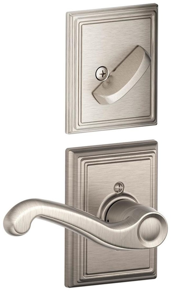 Schlage F59-FLA-ADD-RH Flair Nickel Single Cylinder Right Handed Deadbolt