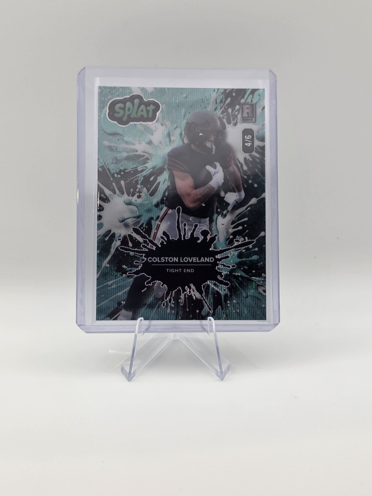 2025 Wild Card Splat Colston Loveland ROOKIE RC #4/6 Teal Wave Parallel Michigan