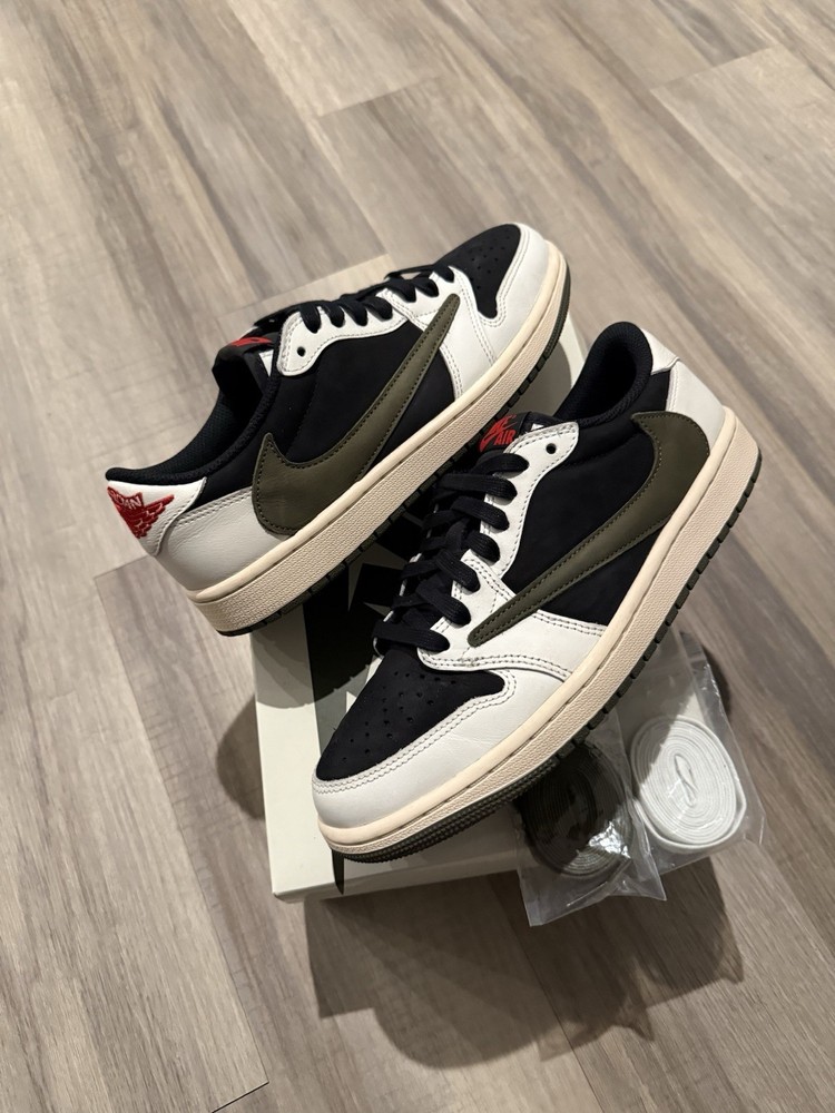 Size 9W/7.5M - Air Jordan Retro 1 Low Travis Scott Olive