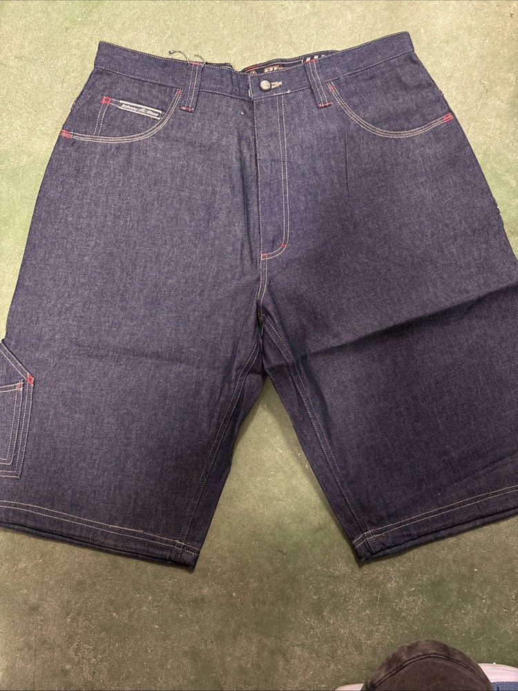 Vintage Johnny Blaze Jean Shorts Mens 36 Shorts Baggy Hip Hop Y2K Skater Grunge