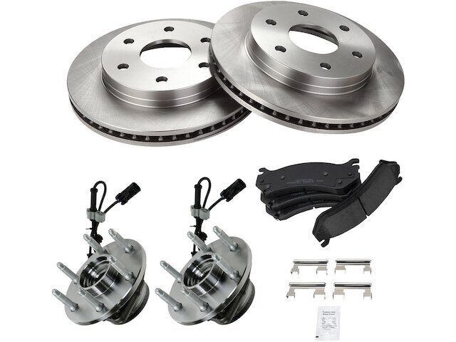 Front Brake Pad Rotor Wheel Hub Kit for 2007 GMC Sierra 1500 Classic 23GKCC