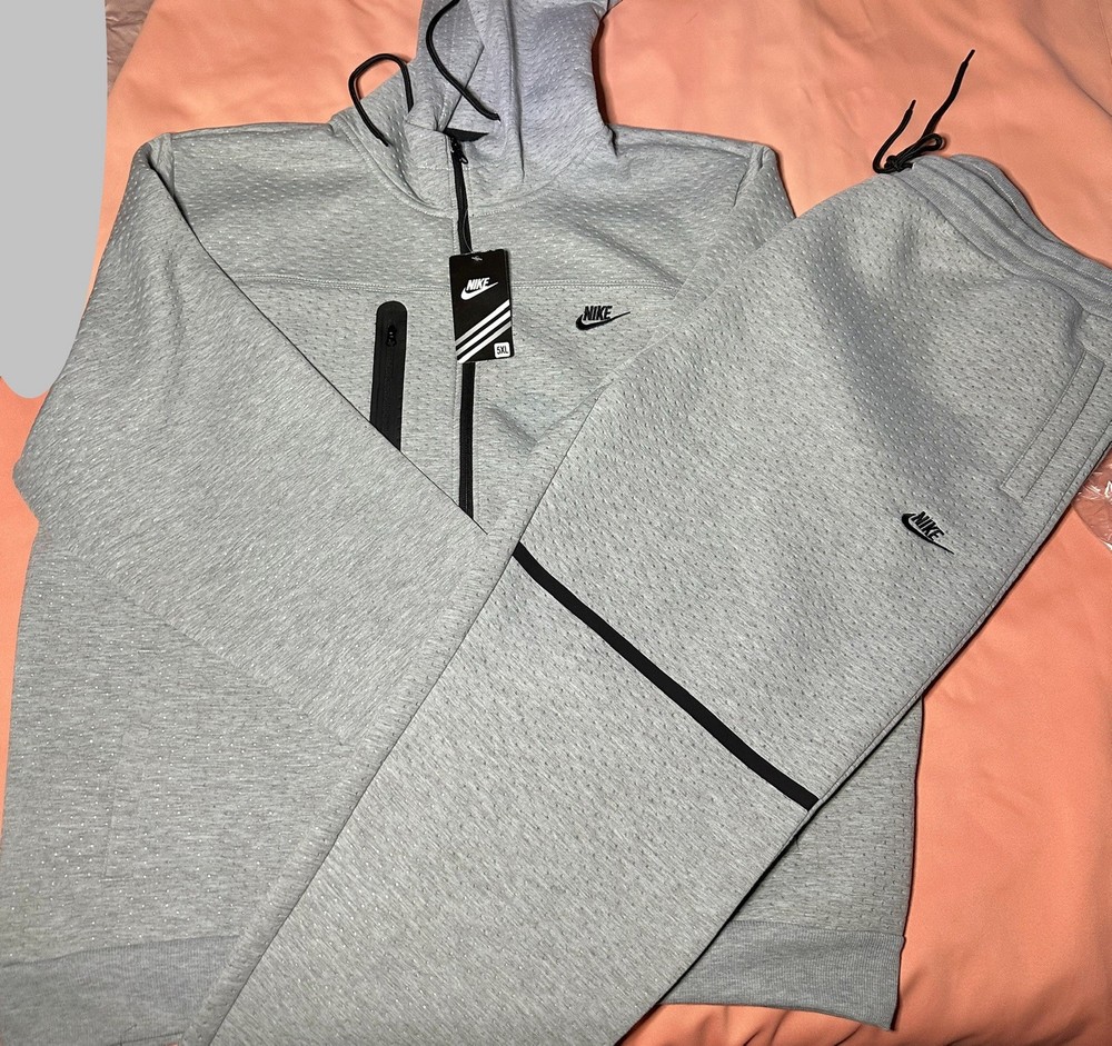 Nike Men's Gray 2-Piece Tracksuit Zip Jacket & Pants Pockets Size S