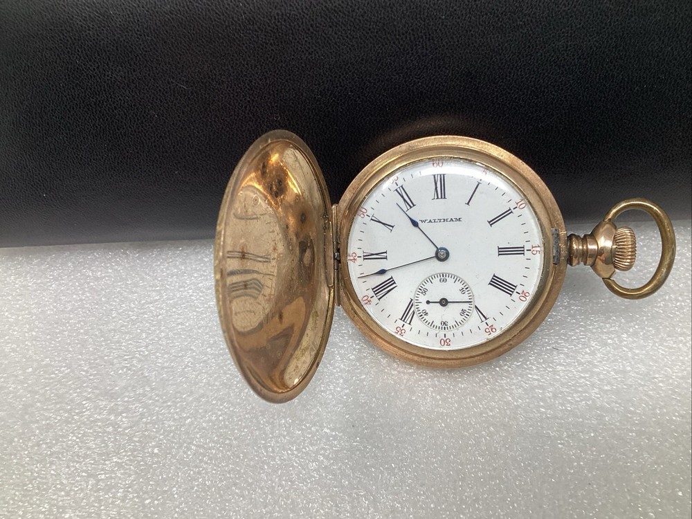 Vintage Waltham Gold Pocket Watch Model PW37 Antique Timepiece