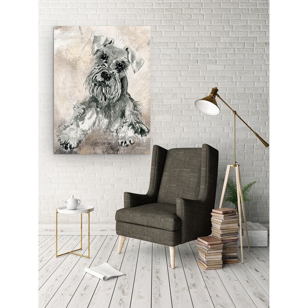 'Sketchy Study Schnauzer' Canvas Premium Gallery-wrapped  Large