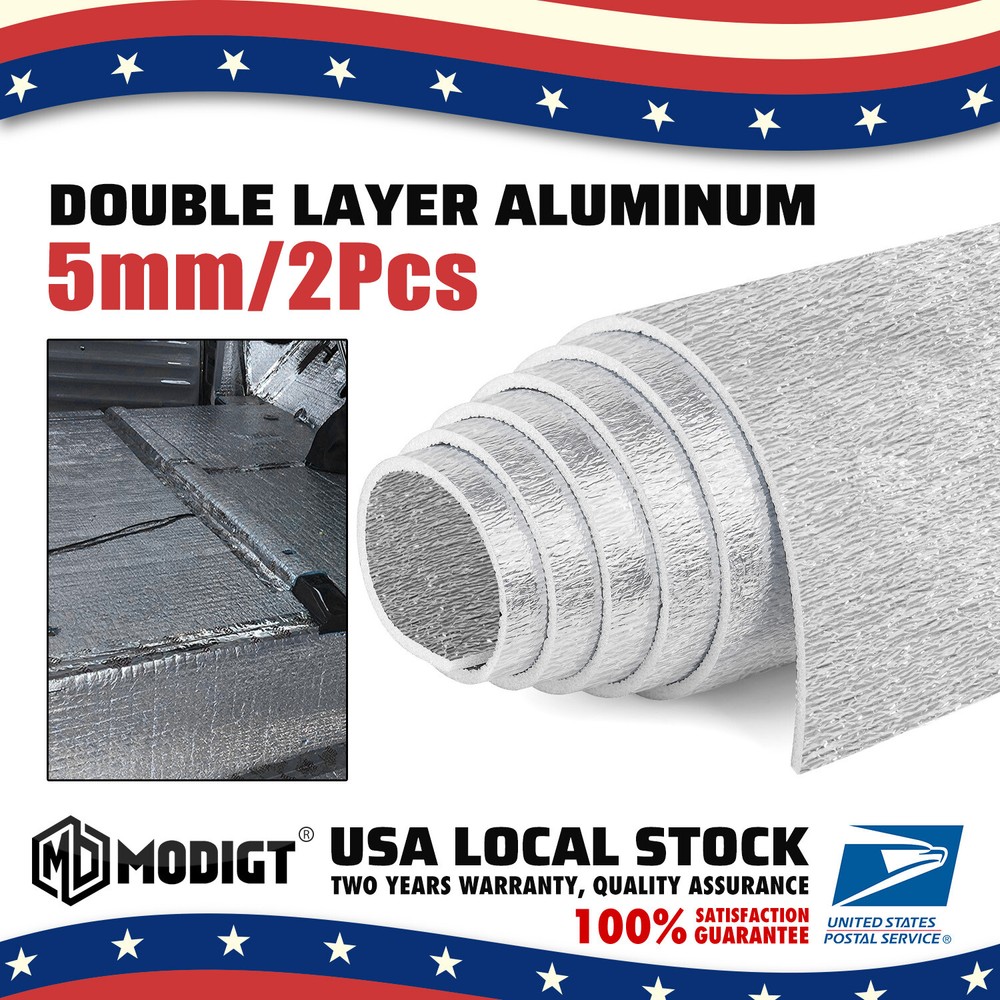 1mX2m 2Pcs Sound Deadener Car Heat Shield Insulation Deadening Mat Waterproof