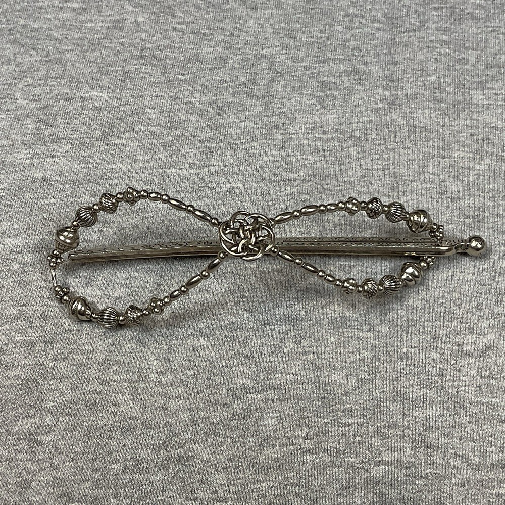 Lilla Rose Flexi - Clip Knot Silver Tone Barrette Hair Accessory