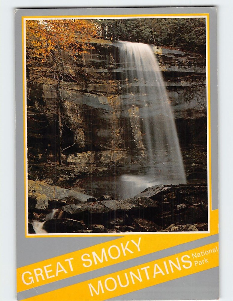 Postcard Rainbow Falls Great Smoky Mountains National Park Tennessee USA