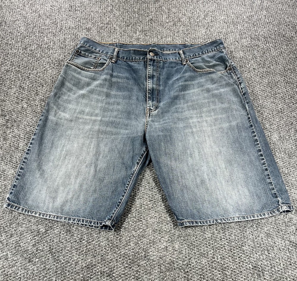 Vintage Levis 569 Jean Shorts Mens 42 Blue Y2K Loose Straight Fit Denim Jorts