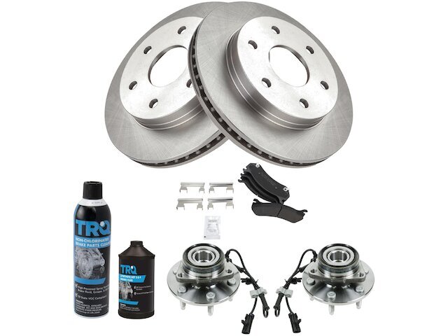 Front Brake Pad and Rotor and Wheel Hub Kit fits Sierra 1500 1999-2006 26MYVB