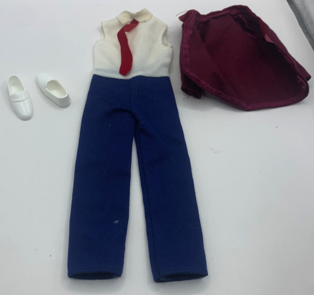 Vintage Ken fashion Doll Outfit Suit Tuxedo Clothes Shoes Heart Family Cuddle ?