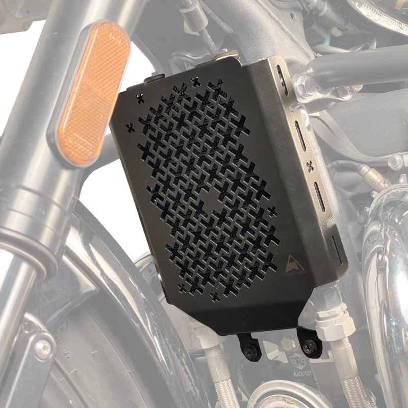 Radiator Guard fits Royal Enfield Super Meteor 650 | Black | Auto Engina