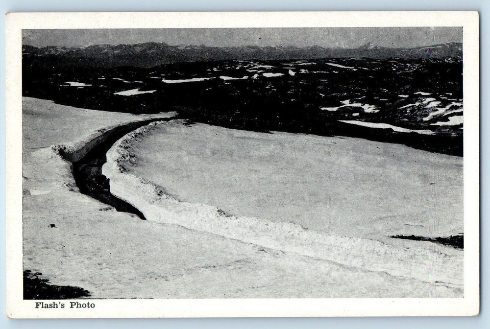 Montana MT Postcard Flash's Photo  Descending Beartooth Mountains Tunnel c1940