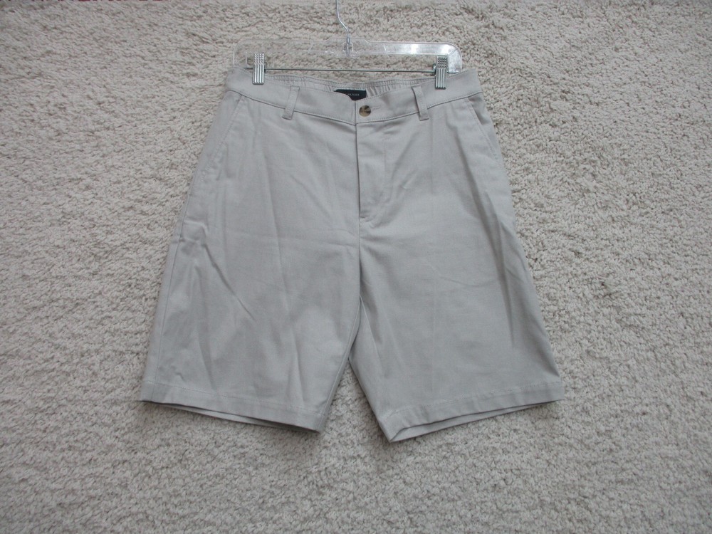 Tommy Hilfiger Mens M Beige Cotton Chino Shorts with Logo and Pockets Casual Style