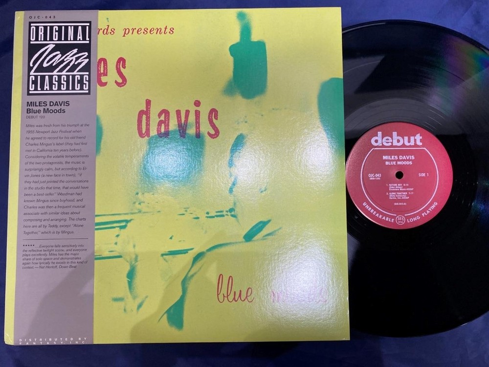 MILES DAVIS BLUE MOODS DEBUT OJC-043 OBI MONO US Vinyl LP