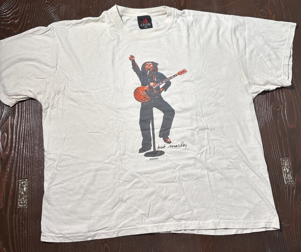 Vintage Bob Marley Roots Rock Reggae Festival 2004 T-Shirt Y2K XXL Zion USA