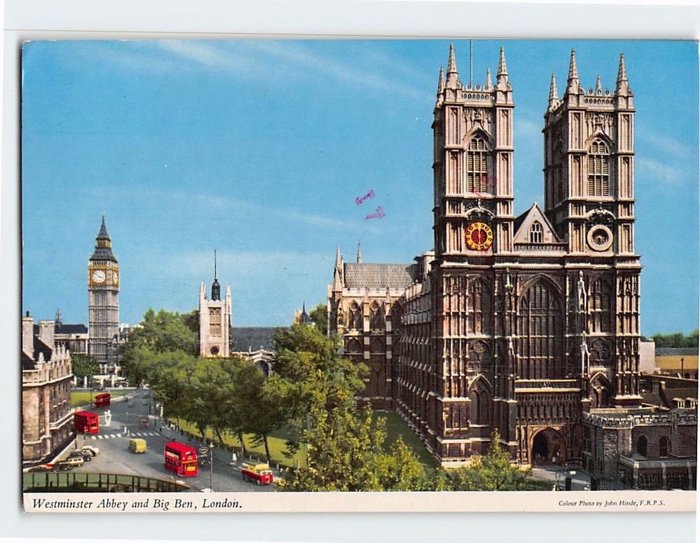 Postcard Westminster Abbey And Big Ben London England