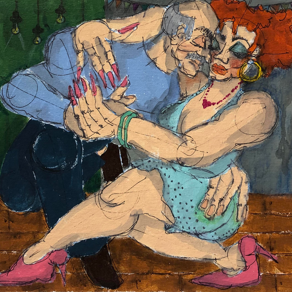 TANGO Dancers - ORIGINAL Painting on Canvas - Tango collection Art 104