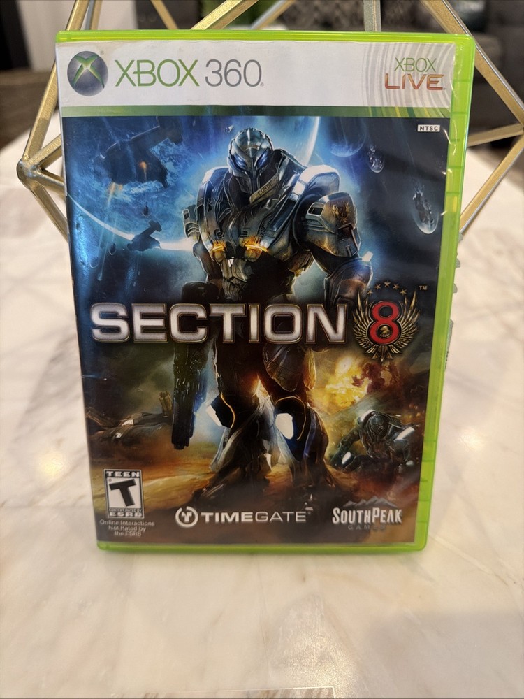 Section 8 Xbox 360 2009 Complete CIB Tested Working Authentic
