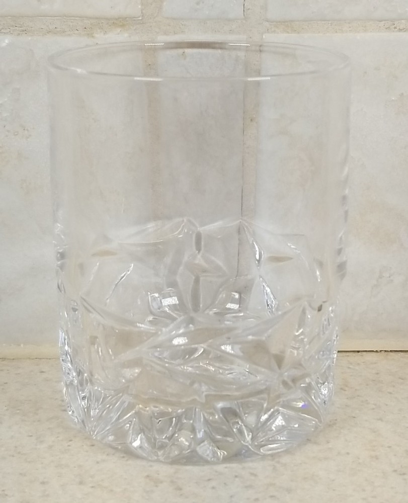 Signed Tiffany & Co Rock Cut Crystal Double Old Fashioned 3 7/8