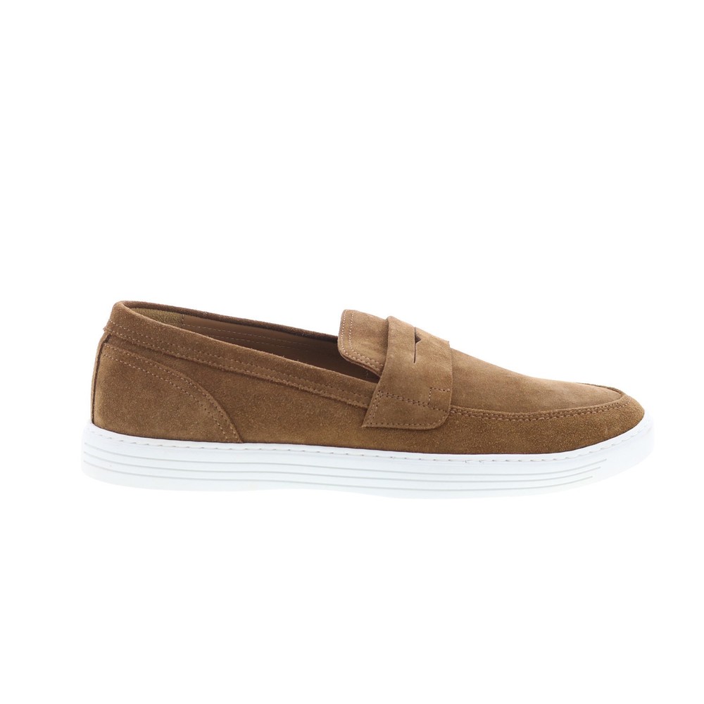 Pastori by Di Bianco Pius Mens Brown Suede Loafers & Slip Ons Penny Shoes