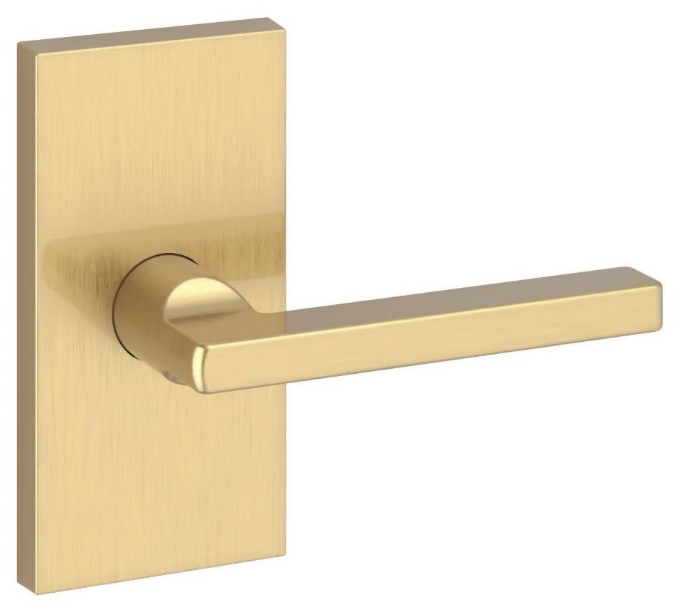 Baldwin Brass Square Passage Door Lever Set in Polished Chrome