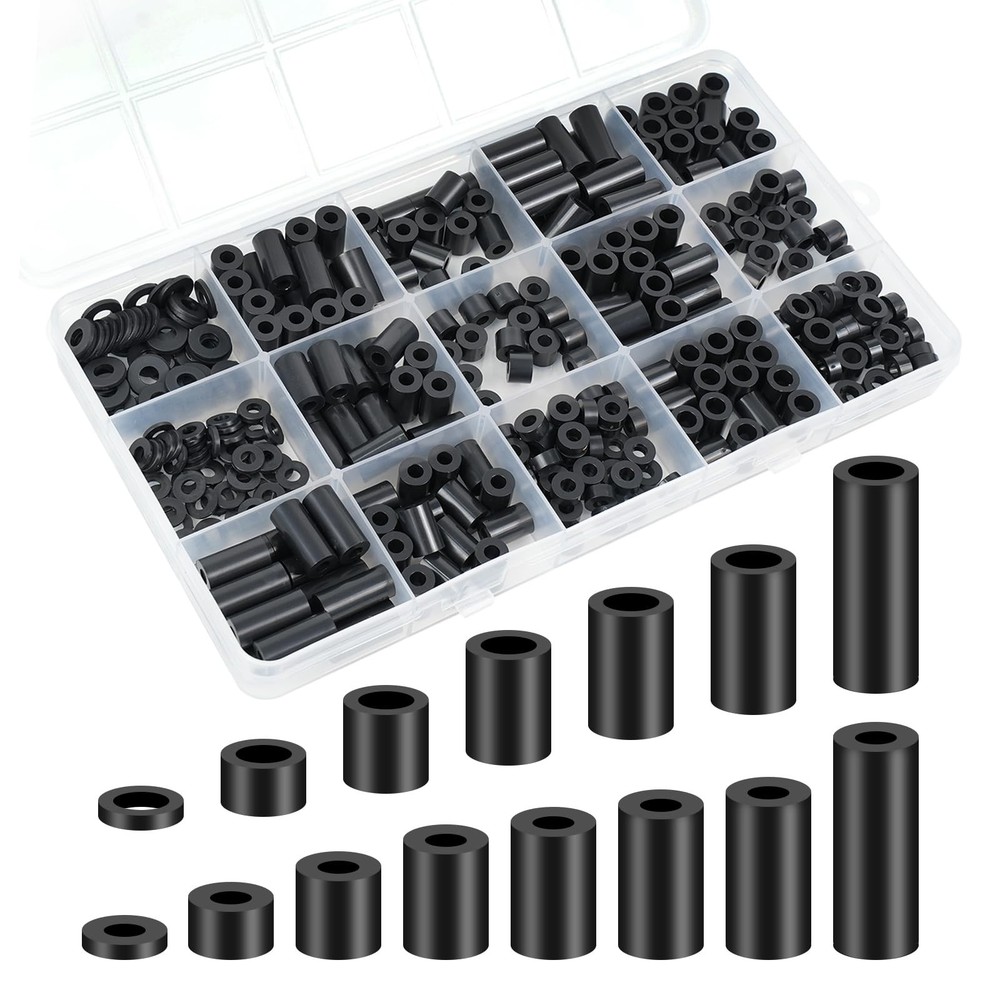 Spacers, Nylon Spacer, Plastic Spacers Assortment Kit, 345 Pcs 345pcs