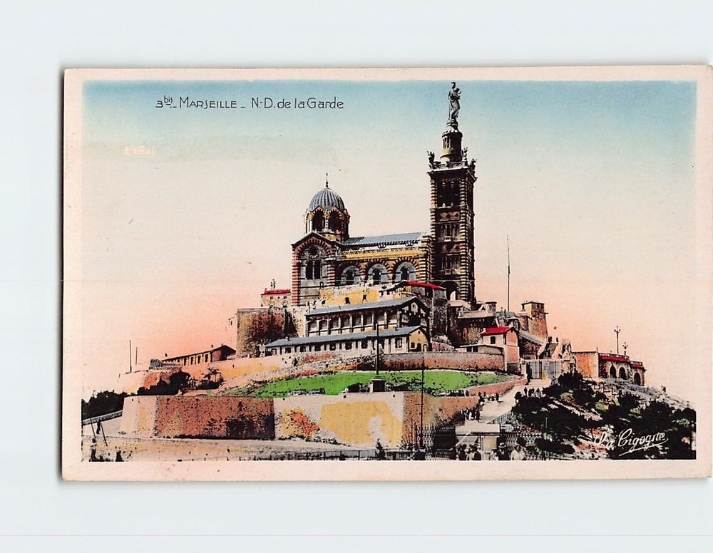 Postcard Notre Dame de la Garde Marseille France