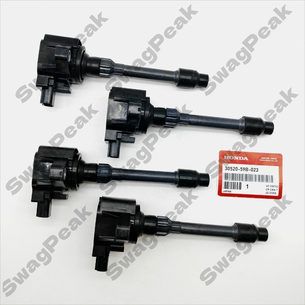 Genuine Hitachi 4Pcs Ignition Coil #30520-59B-013 For Honda Civic Accord Acura