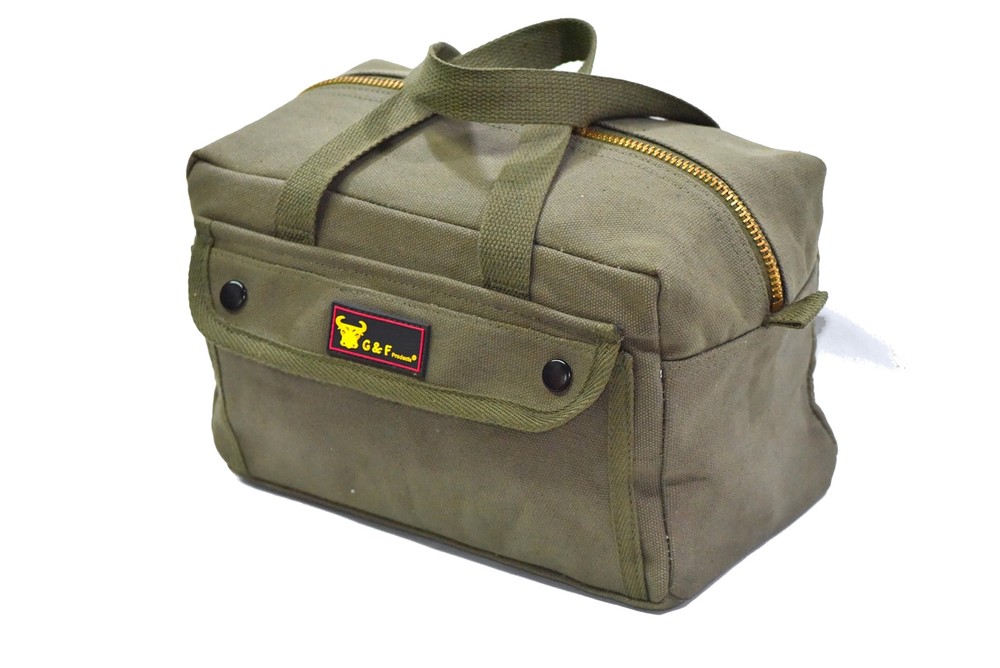 Government Issued Style Mechanics Heavy Duty Tool Bag with Brass zipper and s...